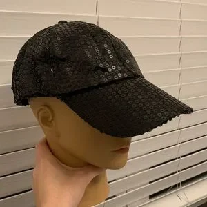 Gazzaz | Accessories | Gazzaz Black Sequin Cap | Poshmark